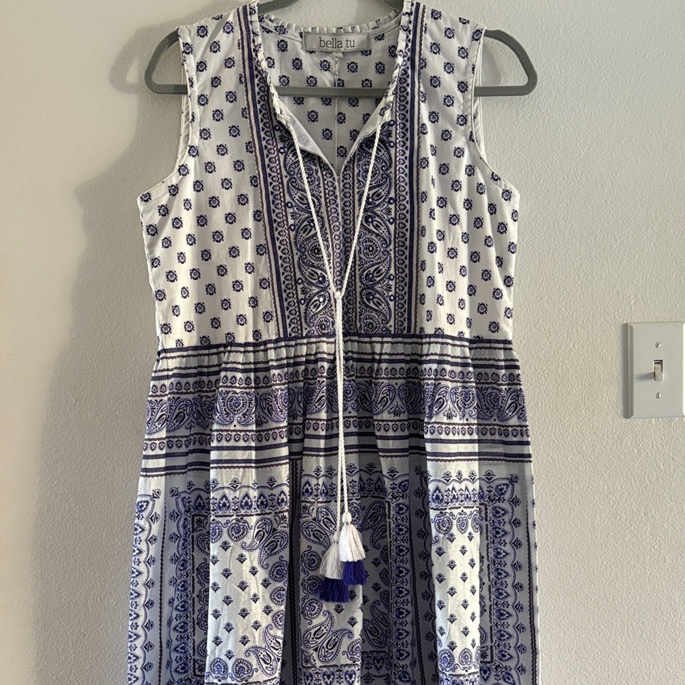 Bella Tu Navy and White Mini Dress